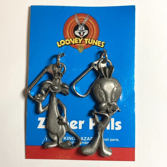 Vintage Sylvester Tweety Bird Zipper Pull Purse Charm Looney Tunes Warner Bros. - Picture 6 of 9